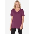 thumbnail image 2 of Woman Within Plus Size Perfect Short-Sleeve V-Neck Tee (Petite Available), 2 of 6