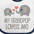 thumbnail image 4 of Inktastic My Grandpop Loves Me Elephant Boys or Girls Baby Bib, 4 of 4