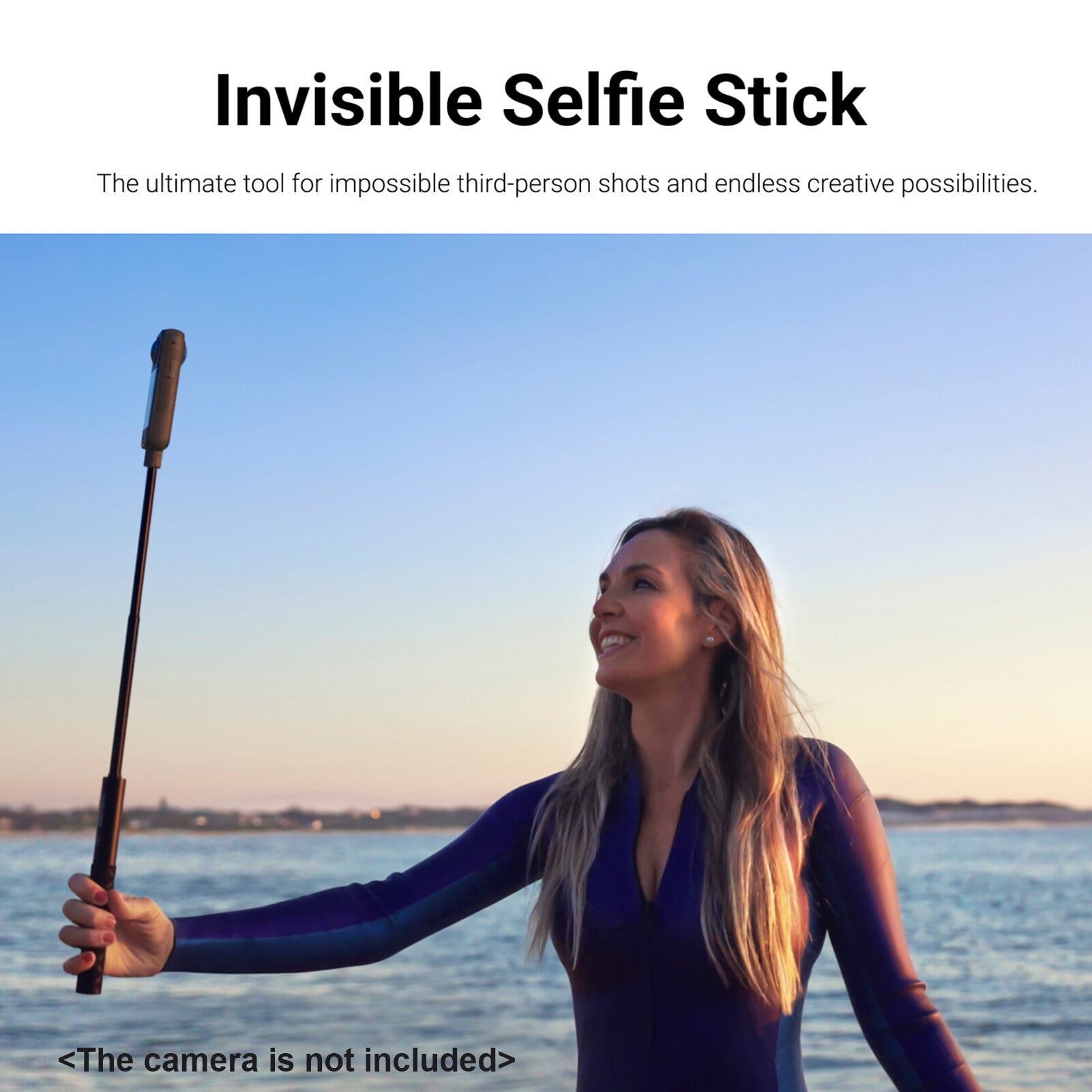 Insta360 Invisible Long Lasting Extension Selfie Stick 360 Camera