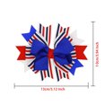 thumbnail image 2 of Nrmvnmi Girls' Patriotic Print Hair Clip 4th of July Themed Bow Bound Clip Independence Day Hairpin, 2 of 2