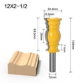 thumbnail image 2 of 1pcs 1/2" 12mm Shank 12.7mm Large Line Knife Crown Molding Router Bit Tenon Cutter For Wood Woodworking Milling Cutter ,Great Multi-Purpose Application, 2 of 4