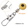 thumbnail image 4 of Uxcell Fishing Line Sinker Slides 33lbs Load Capacity 20 Pack Rolling Swivels Yellow, 4 of 5