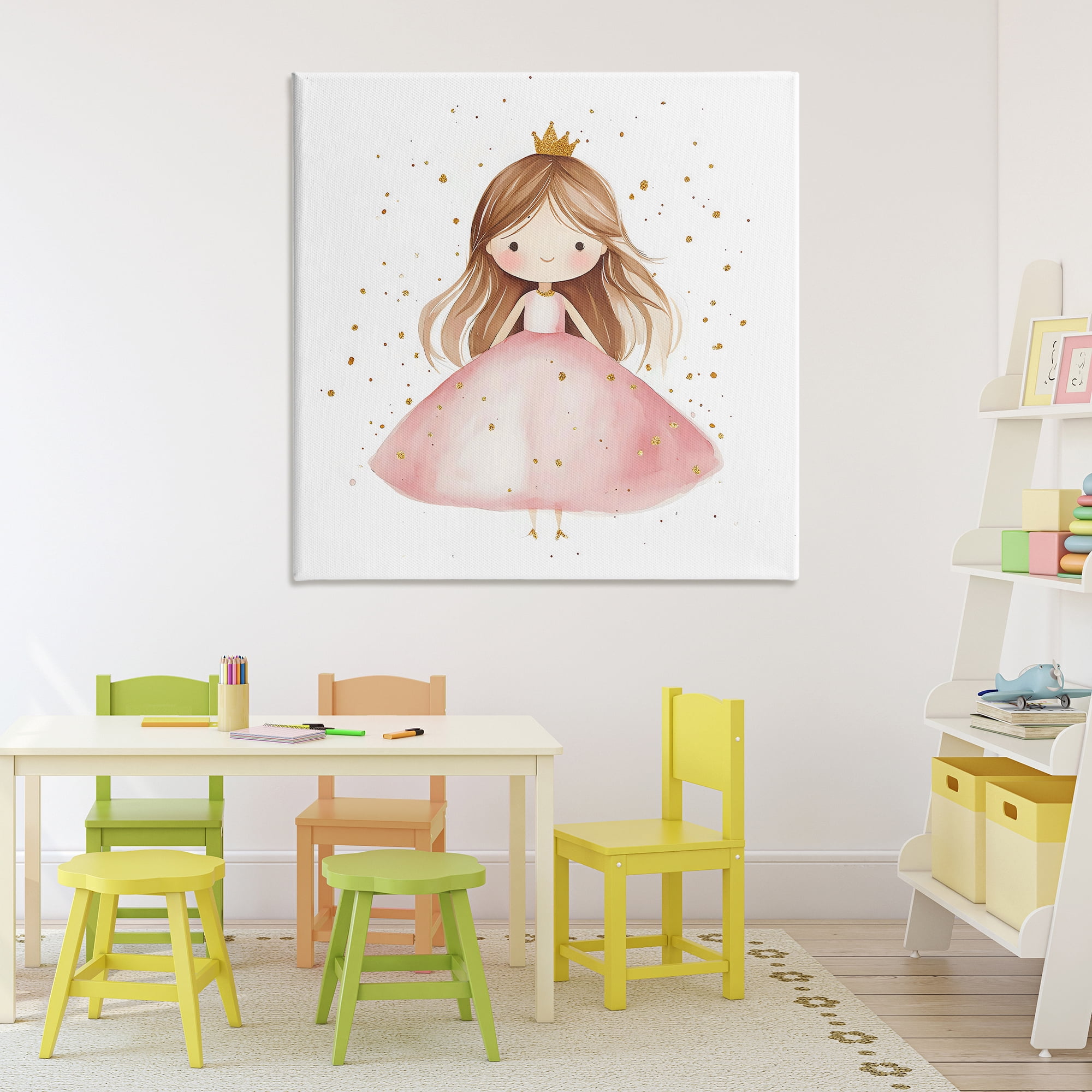 Stupell Industries Little Princess with Pink Gown Canvas Wall Art, design by Creative Studio