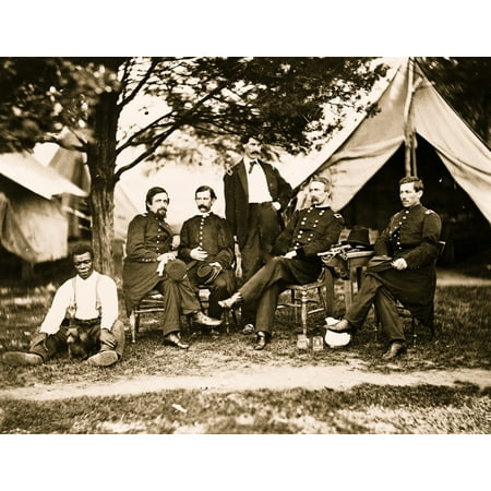 General Napoleon Bonaparte McLaughlen and staff near Washington DC Group portrait showing brevetted Brigadier General Napoleon Bonaparte McLaughlen and other soldiers in front of tent An African (Best Tent Camping Near Washington Dc)