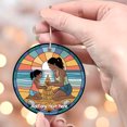 thumbnail image 3 of Mom and Daughter Beach Sandcastle Ceramic Ornament – Custom Text Ornament Gift for Families, Parents, Children, Christmas 2025 Keepsake, 3 of 4