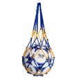 thumbnail image 1 of QUETO Sac en Filet de Basketball Rangement en Filet de Soccer Support de Ballon de Sport Sac de Transport en Nylon Bleu Blanc, 1 of 3