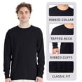 thumbnail image 3 of Comfortwash by Hanes Unisex Garment-Dyed Long Sleeve T-Shirt 100% Ring-Spun Cotton Plain Comfort Tee (Anchor-Slate, L), 3 of 7