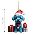 thumbnail image 3 of Christmas Dachshund Dog Ornaments 2D Acrylic Hanging Decorations, Cute Sausage Dog Tree Pendant for Holiday Party Home Decor, Funny Animal Car Interior Wall Gift, Winter Xmas Decor, 3 of 4