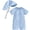 1 blue + 1 hat, variant on WIBACKER 0-3T Toddler Baby Boys Seersucker Short Sleeve One Piece Rash Guard Swimsuit Zipper Bathing Suit Swimwear with Hat