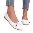 thumbnail image 4 of Loafers for Women, Plus Size Soft Sole with Bows, Trendy Comfortable Flat Shoes for Spring Summer, 4 of 9