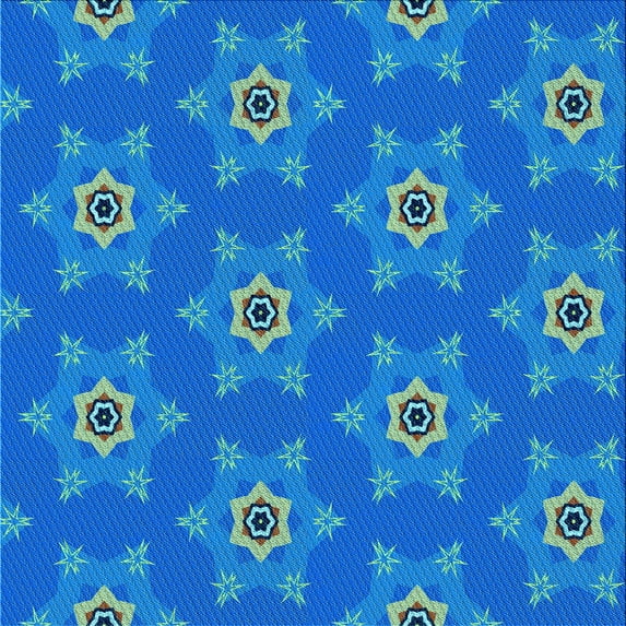 Ahgly Company Indoor Square Patterned Blue Dress Blue Area Rugs, 8' Square
