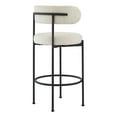 thumbnail image 5 of Bar Stool Chair Barstool, Set of 2, Ivory White, Fabric, Metal, Pub Cafe Bistro Dining Kitchen Hospitality Restaurant, Modern Contemporary HB35918, 5 of 11