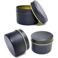 thumbnail image 4 of Unixing 24pc 4oz DIY Candle Tins, Metal Candle Containers for Candle Making, Party Favors & Storage, Black, Gold, Rose Gold, Non-Foldable, All Ages, 4 of 8