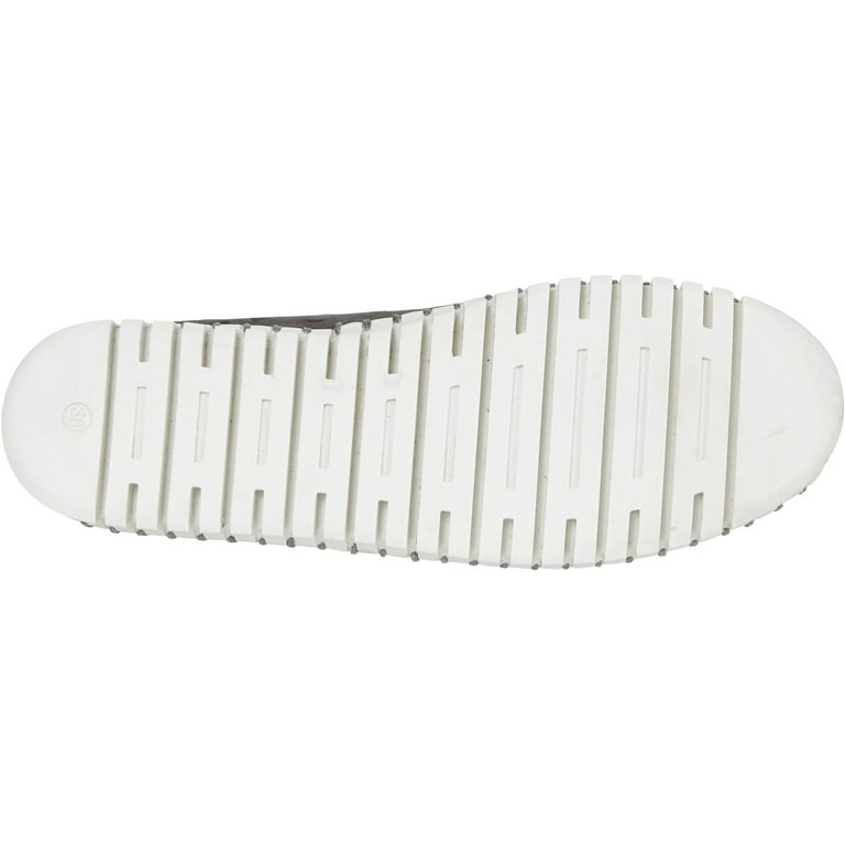 Eric Michael Women's Inez Leather Slip-On Flat Comfort Shoes, Grey