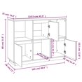 thumbnail image 4 of vidaXL Sideboard White 110.5x35x80 cm Solid Wood Pine, 4 of 5