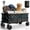 Black, variant on edx 440lbs Folding Wagon, camping Wagon with Heavy Duty Steel Frame, All-Terrain Wheels for Camping