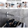 thumbnail image 3 of 2Pcs Wall Mounted Clothes Hanger Clothes Drying Rack Drying Rack 90 Rotation Wall Mounted Foldable Clothes Rack with Screws and Anchors, 3 of 5