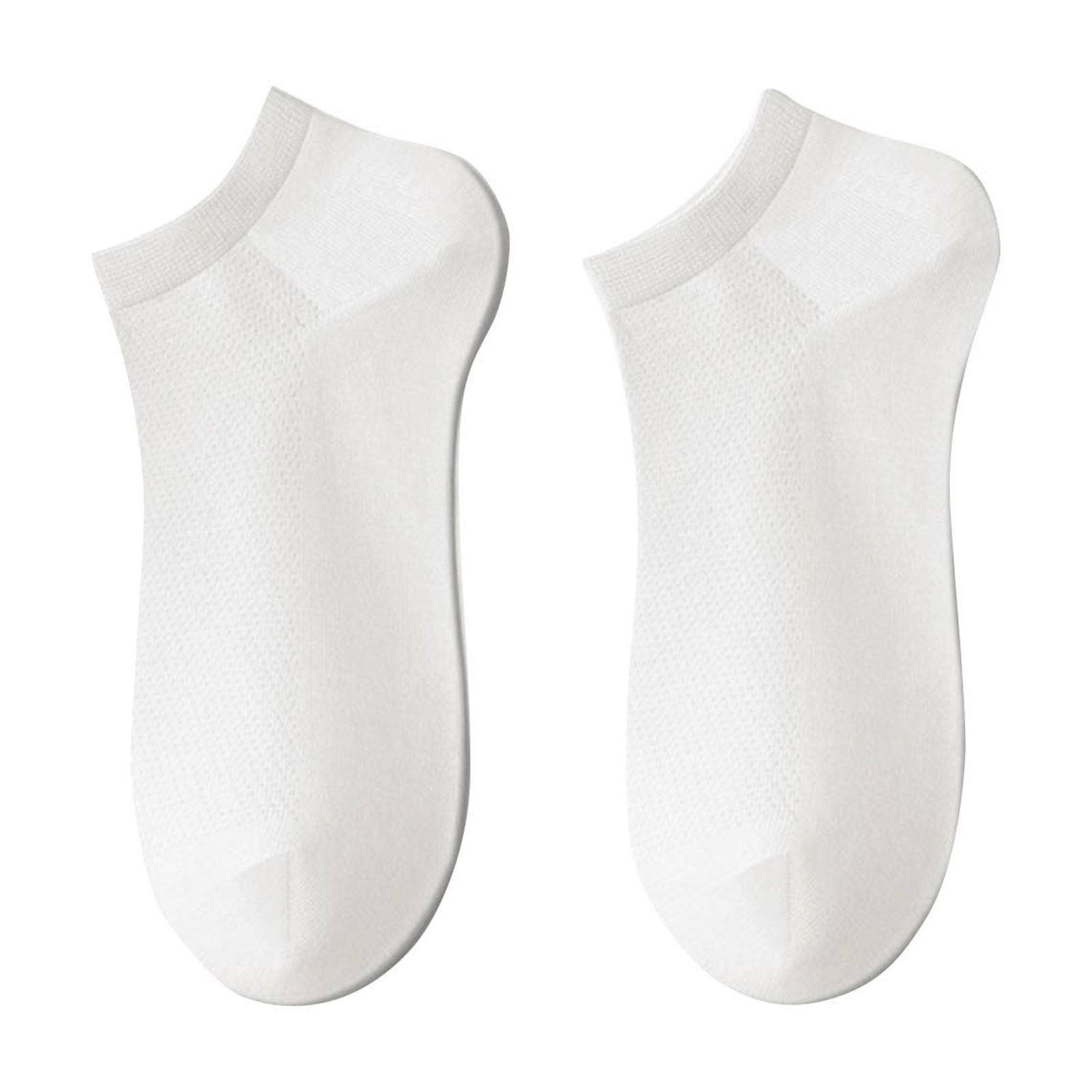 Dolkfu Socks for Men Low-Cut White Thin Ankle Socks 5 Pairs Wicking Athletic Socks Men