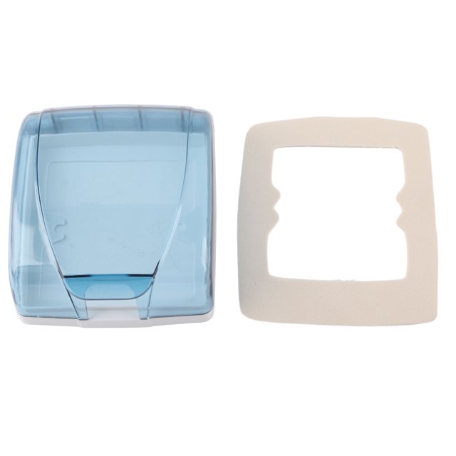 Socket Protection Box Transparent Socket Box Universal 86 Type Socket Waterproof Box Transparent Wall Switch Protection Box For Bathroom Blue