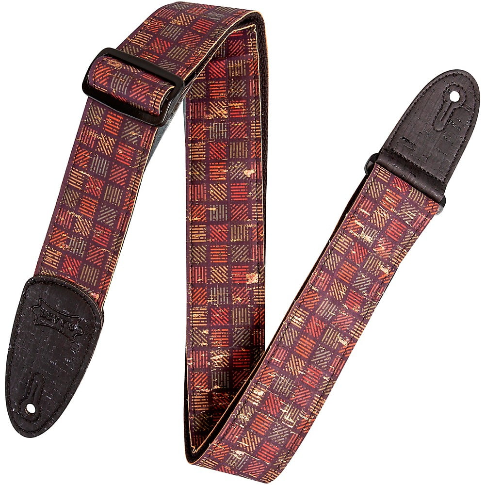 black and gold guitar strap