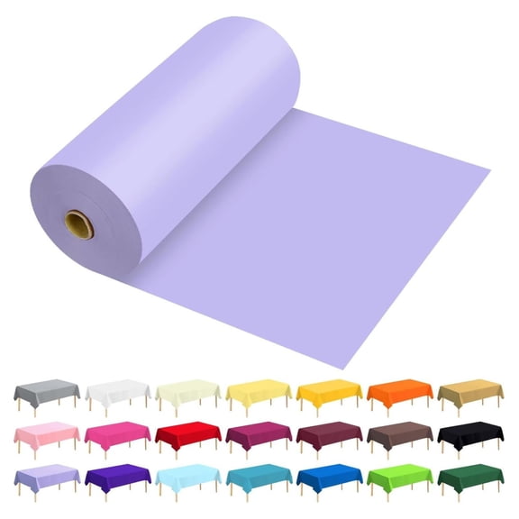 Plastic Table Cover Roll Premium Disposable Plastic Tablecloth for All Type/Shape Tables