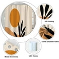 thumbnail image 5 of Bohemian Bathroom Shower Curtain Orange Sun Eucalyptus Leaves Abstract Mountain Boho Theme Bath Curtain with Hooks Waterproof Fabric Polyester Shower Curtain Modern Home Decor, 72x72 Inch, 5 of 6