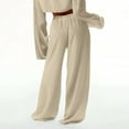 thumbnail image 3 of Kopltyrfg Womens Linen Pants Wide Leg Loose Cotton Swimsuit Coverups Summer Pants Beach Vacation Outfits (Khaki,M), 3 of 6