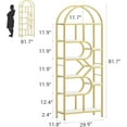 thumbnail image 2 of 6-Tier Open Bookshelf - 81.7 Inch Arched Bookcase Tall Display Racks with Open Storage Shelf Modern Metal Frame Book Rack Large Book Shelf for Bedroom Living Room Home Office, 2 of 8