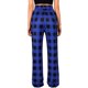 thumbnail image 4 of Pantalones para nieve Mujer Gibobby tela escocesa Navidad Verano Casual Suelto Cordón Elástico Cintura alta (Azul, S), 4 of 5