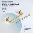 thumbnail image 4 of KOKOSIRI 12 Inch Hand Towel Holder Bath Towel Bar Kitchen Dish Cloths Hanger Stainless Steel Wall Mount Brushed Gold B4003BG-L12, 4 of 10
