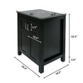 thumbnail image 2 of FULLWATT 24 inch Bathroom Vanity Set - Combo MDF Sink Cabinet Vanity with Counter Top Glass Vessel Sink Vanity and 1.5 GPM Faucet, 2 of 15