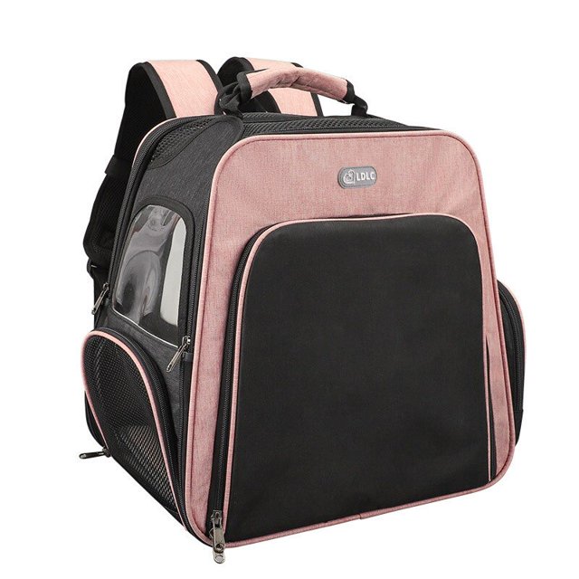 Mochila extensible para mascotas, bolsa de hombro doble para perros y gatos, transportadores plegables portátiles de gran capacidad para cachorros y gatos