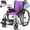 Purple, variant on VOCIC Ultra Lightweight Wheelchair for Adults, Swing-Away Footrests, Aluminum Frame, 300 lbs Capacity, Orange