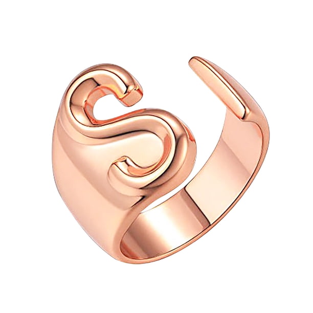 Anillo de moda para mujer, anillo de pareja, anillo de apertura de 26 letras, joyería Wmkox8yi sjalhkljlk2576