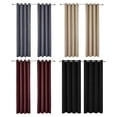 thumbnail image 3 of TWSOUL Grommet Blackout Curtains Thermal Insulated Room Darkening Drapes for Bedroom Living Room 42x63 inch Gray 2 Panels, 3 of 13