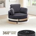 MEISSALIVVE Swivel Accent Chair, Swivel Barrel Chair Swivel Chair