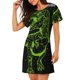 thumbnail image 2 of Balery DINOSAUR IN SPACE Camisón de manga corta con cuello redondo para mujer, cómodo y elegante., 2 of 6