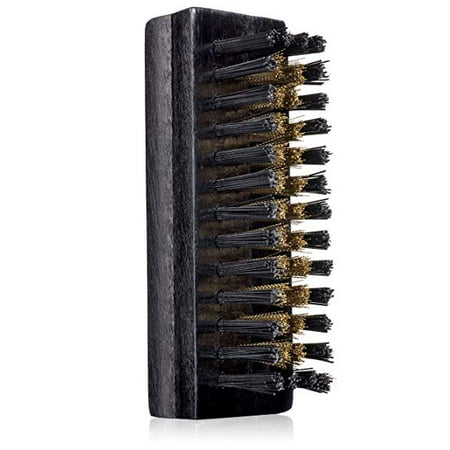 Trolleycar Small Suede Brush with Brass Bristles | Cleans, Softens, and Restores Texture of Nubuck Leather and (Best Way To Clean Suede Shoes At Home)