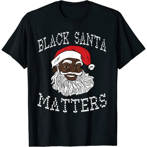 Black Santa Matters Jolly Santa Happy Dark Brown Skin Santa