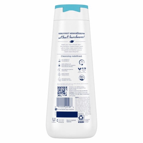 Dove Body Wash For 24hr Lotion-Soft Skin Gentle Exfoliate, Sea Minerals Moisturizing Skin Cleanser 20 fl oz - Pack of 2