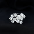 thumbnail image 2 of 925 Sterling Silver 4.14 Carat Round Moissanite Cluster Style Women Wedding Engagement Promise Ring_11, 2 of 5