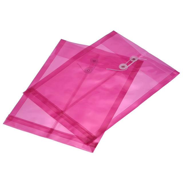 Unique Bargains Organiseur de Documents Enveloppe A4 avec Dossiers à Ficelles, Rouge, Lot de 5