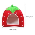 thumbnail image 4 of OULII Lit pour Petit Animal Rouge Cachette pour Lapin Respirant Confortable Maison pour Lapin d'Intérieur, 4 of 8