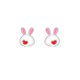 thumbnail image 1 of 1 par de pendientes de conejo, 1 of 5