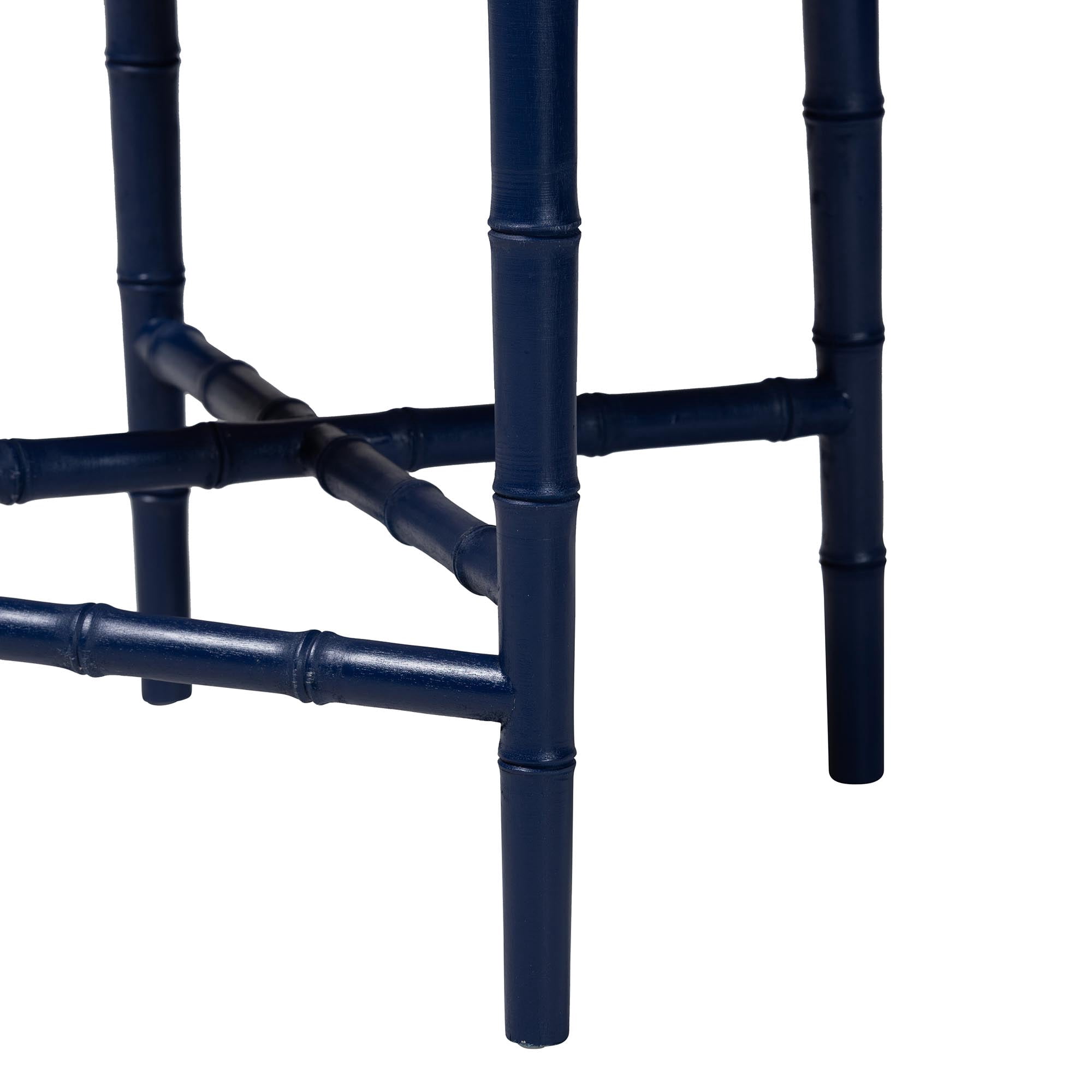 bali & pari Sergio Boho Counter Stool, Counter Height, Navy Blue