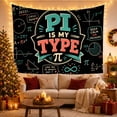 thumbnail image 3 of Math Formulas and Equations on Chalkboard Background, Playful Abstract for Math Lovers, Educational Wall Art Back to School Gift Tapestry Wall Hanging for Classroom, Office and Dorm, 3 of 7