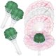thumbnail image 1 of Juego de 4 porta ramos con envoltura de flores artificiales, soporte para ramos con asa floral para bodas, 1 of 6