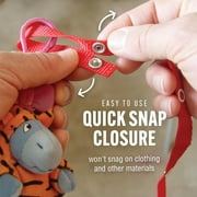 Baby Buddy Secure-a-Toy Strap for Infant, Secures Toys, Teether, or Pacifier to Stroller, Navy-Blue