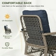 thumbnail image 5 of POTEBAN 3 Pieces Patio Furniture Set, Outdoor Swivel Gliders Rocker, Glass Top Side Table (Navy Blue), 5 of 10