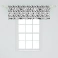 thumbnail image 2 of Ambesonne Floral Window Valance, Blooming Petals Hand Drawn, 42" x 18", Charcoal Grey White, 2 of 3